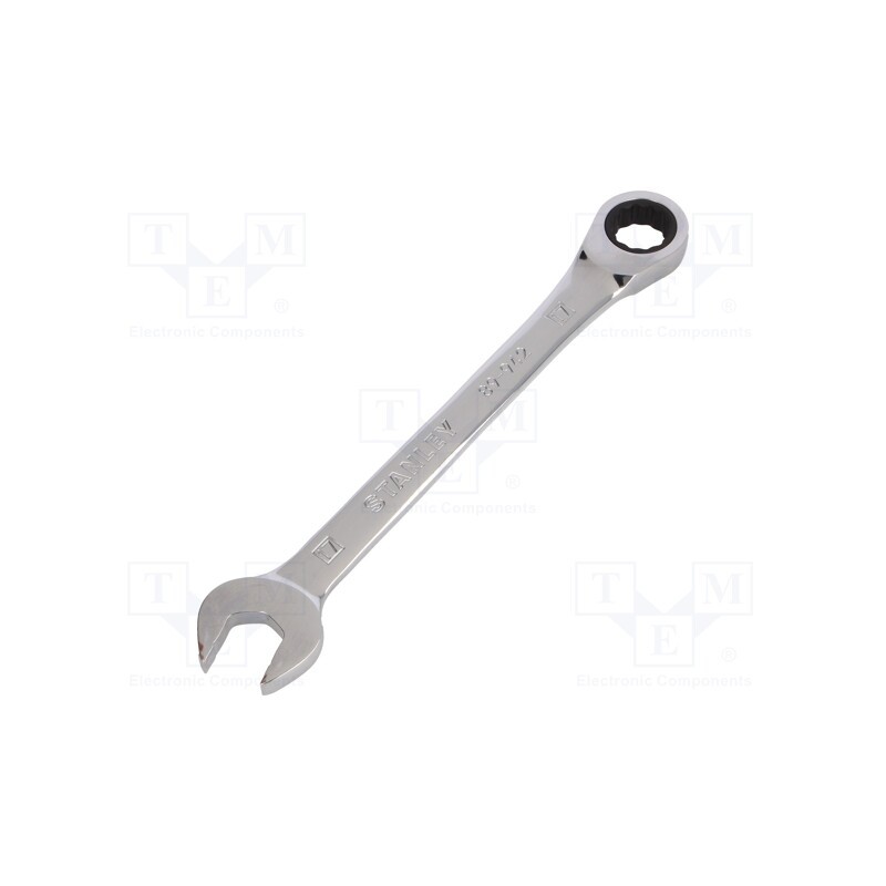 1 pcs x STANLEY - 4-89-942 - Wrench, combination spanner,with ratchet, 17mm, nickel plated