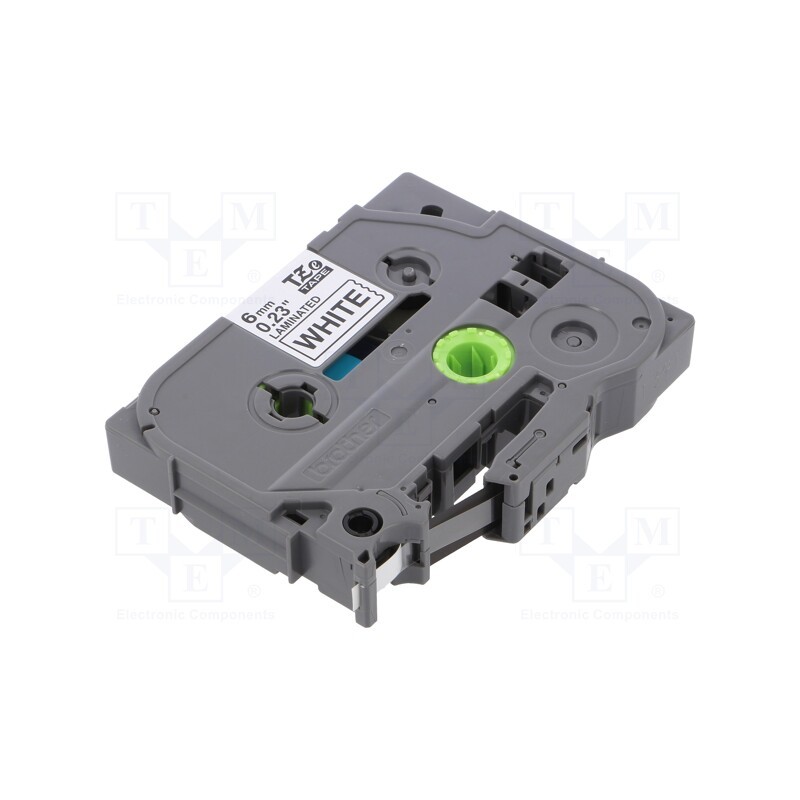 1 pcs x BROTHER - TZE-211 - Tape, 6mm, 8m, white, Character colour: black, laminated,glued