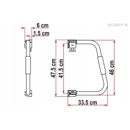 Door protection fiamma security 46 white