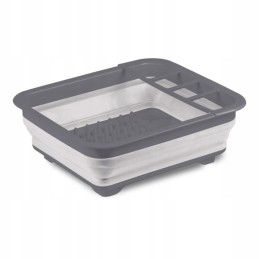 Compact gray kitchen drainer for a camper