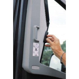 Roller blinds side curtains draw Mercedes Sprinter with handle on the pillar from 2019