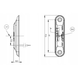Set of 4x LED marker lamps
