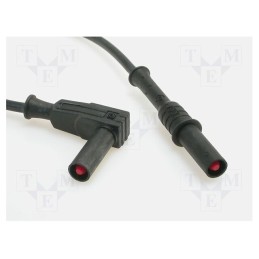 1 pcs x ELECTRO-PJP - 2359-IEC-100-SW - Test lead, 20A, banana plug 4mm,angular banana plug 4mm, Len: 1m