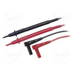 1 pcs x EXTECH - TL803 - Test leads, Inom: 10A, probe tip x2,angular banana plug 4mm x2