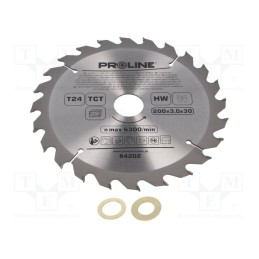 1 pcs x PROLINE - 84202 - Circular saw, Ø: 200mm, Øhole: 30mm, Teeth: 24, cemented carbide