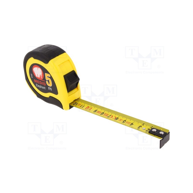 1 pcs x MEDID - 8195 - Measuring tape, L: 5m, Width: 19mm, Enclos.mat: ABS,rubber, measure