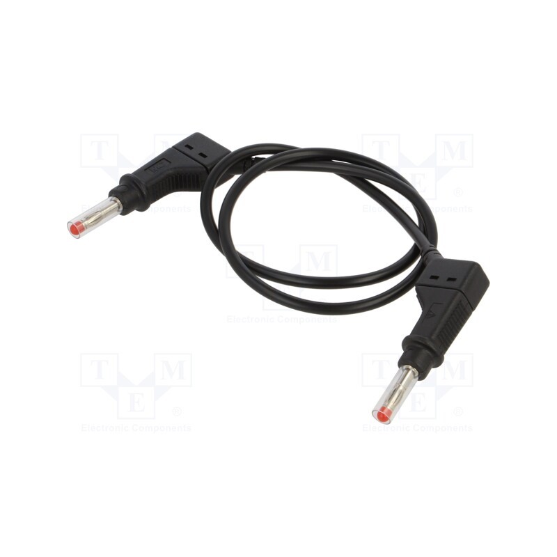 1 pcs x STu00c4UBLI - 66.9405-05021 - Test lead, 19A, banana plug 4mm,both sides, Len: 0.5m, black