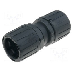 1 pcs x HELLERMANNTYTON - 166-24603 - Connector, polyamide, HelaGuard, -50÷135°C, IP66, black, UL94V-2
