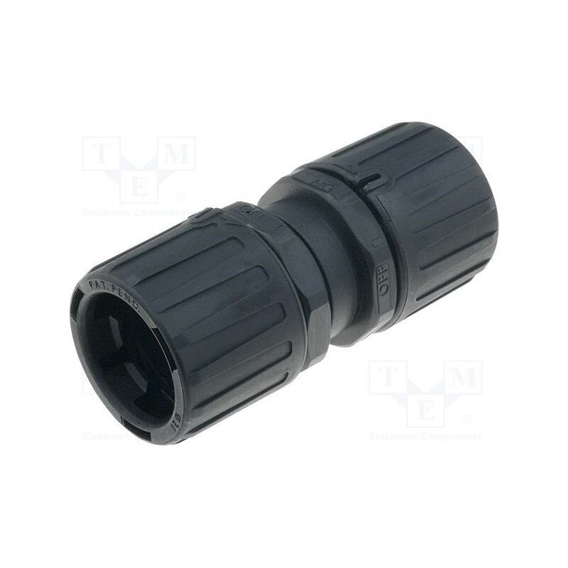 1 pcs x HELLERMANNTYTON - 166-24603 - Connector, polyamide, HelaGuard, -50÷135°C, IP66, black, UL94V-2