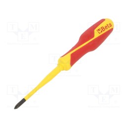 1 pcs x BETA - 12720609 - Screwdriver, Phillips, insulated,slim, PH1, Blade length: 80mm