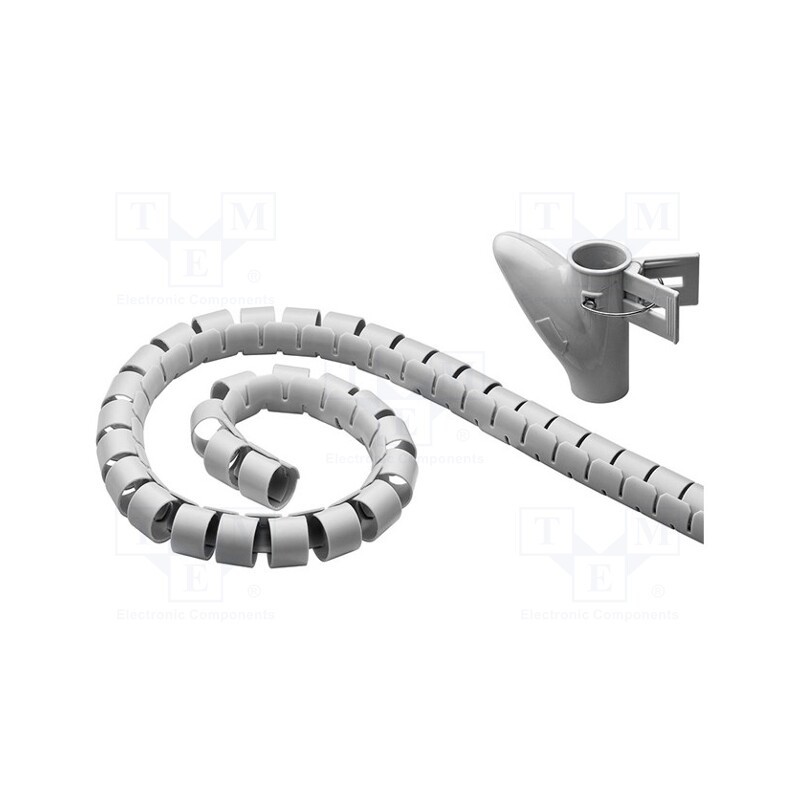 1 pcs x Goobay - 51922 - Spiral wrapping, ØBundle : 20mm, L: 2.5m, Body: grey
