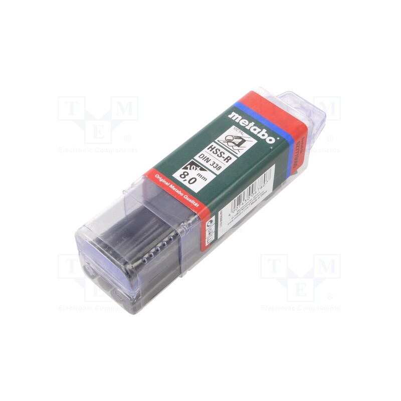 1 set x METABO - 627770000 - Drill bit, for metal, Ø: 8mm, L: 117mm, Working part len: 75mm