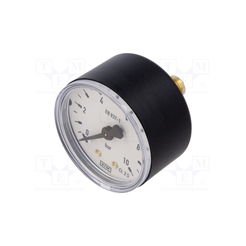 1 pcs x WIKA - 12008761 - Manometer, 0÷10bar, Class: 2.5, 50mm, Thread: G 1/4 B, -20÷60°C