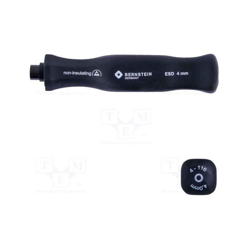 1 pcs x BERNSTEIN - 4-116 - Screwdriver handle, ESD, 95mm, Mounting: 5/32',hexagonal 4mm