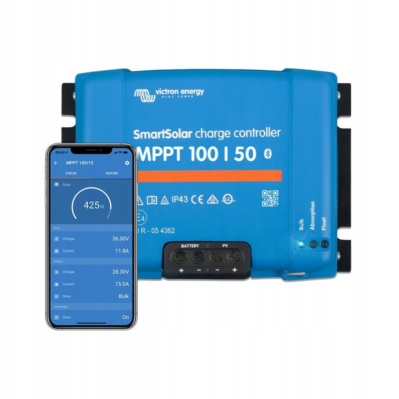 Smart 100v 50a bluetooth charging controller