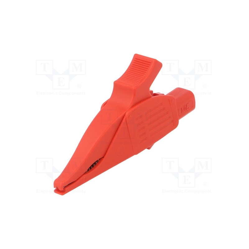1 pcs x STu00c4UBLI - 66.9561-22 - Crocodile clip, 19A, red, Grip capac: max.39.5mm, Socket size: 4mm