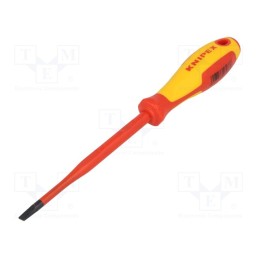 1 pcs x KNIPEX - 98 20 55 SL - Screwdriver, insulated, slot, 5,5x1,0mm, Blade length: 125mm