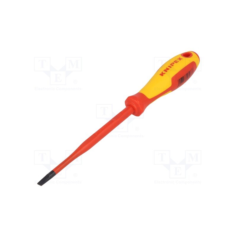 1 pcs x KNIPEX - 98 20 55 SL - Screwdriver, insulated, slot, 5,5x1,0mm, Blade length: 125mm
