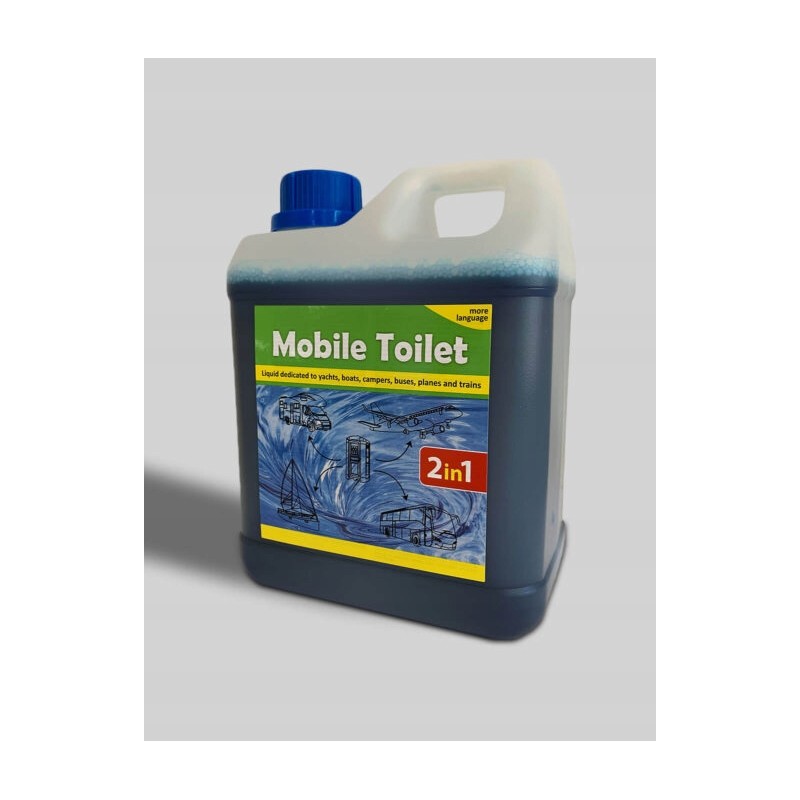 Fluid for a tourist toilet 2in1 cassette flush mobile toilet 2l