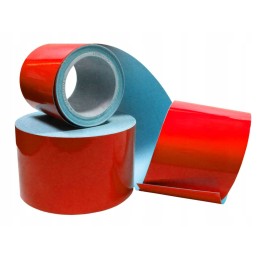 Reflective self-adhesive tape, red, 10 cm