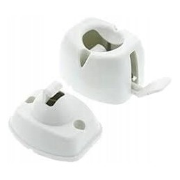 English trailer door latch, white lock