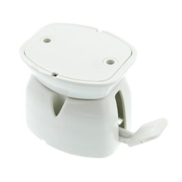 English trailer door latch, white lock