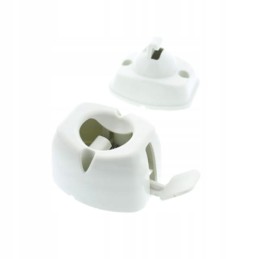 English trailer door latch, white lock