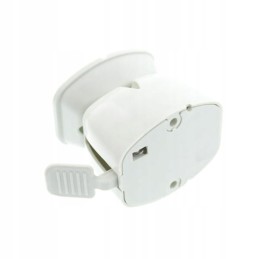 English trailer door latch, white lock