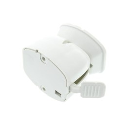 English trailer door latch, white lock