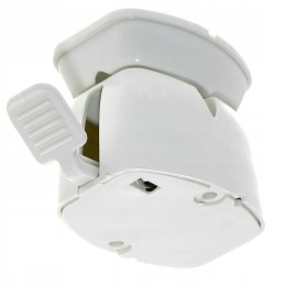 English trailer door latch, white lock