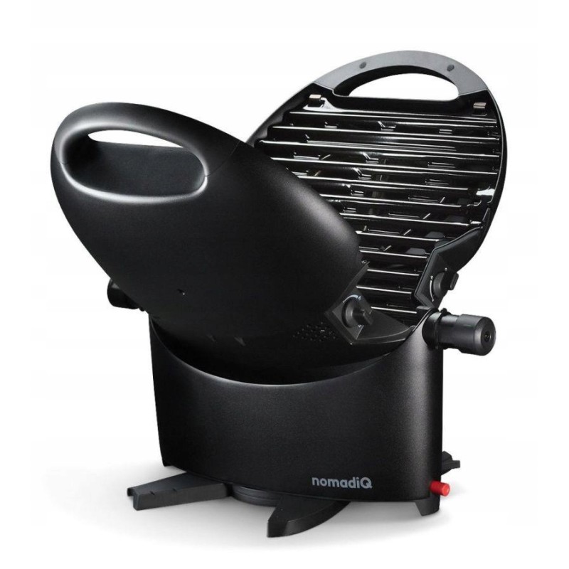 Portable, foldable tourist gas grill for a nomadiq cartridge and cylinder