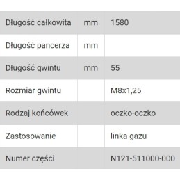 Throttle cable forklift hc hangcha isuzu c240