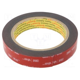 1 rol x 3M - 3M 5925 19MM 5.5M - Tape: fixing, W: 19mm, L: 5.5m, Thk: 600um, acrylic, 93°C,max.149°C