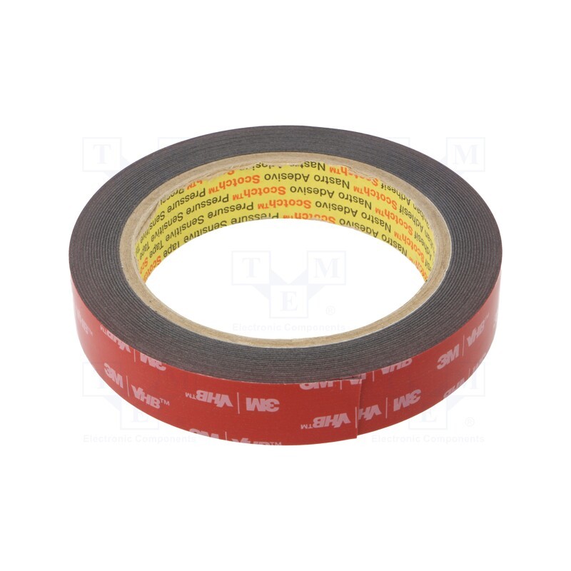 1 rol x 3M - 3M 5925 19MM 5.5M - Tape: fixing, W: 19mm, L: 5.5m, Thk: 600um, acrylic, 93°C,max.149°C