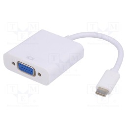 1 pcs x AKYGA - AK-AD-55 - Adapter, USB 3.1, D-Sub 15pin HD socket,USB C plug, 0.15m, white