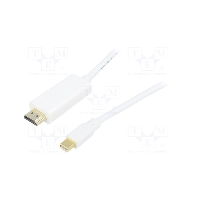 1 pcs x LOGILINK - CV0125 - Cable, DisplayPort 1.2, HDMI plug,mini DisplayPort plug, 5m