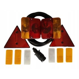 Set of trailer lamps, reflectors, 7-pin plug