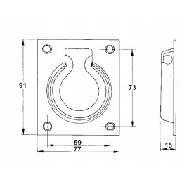 Floor holder for securing a load of 300 kg