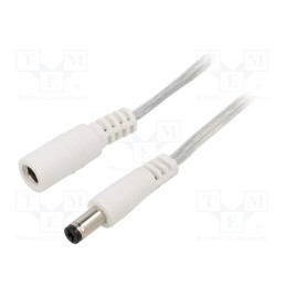 1 pcs x BQ CABLE - DC.EXT.8210.0500 - Cable, 2x0.5mm2, DC 5,5/2,1 plug,DC 5,5/2,1 socket, straight
