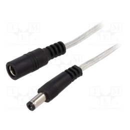 1 pcs x BQ CABLE - DC.EXT.8200.0500 - Cable, 2x0.5mm2, DC 5,5/2,1 plug,DC 5,5/2,1 socket, straight