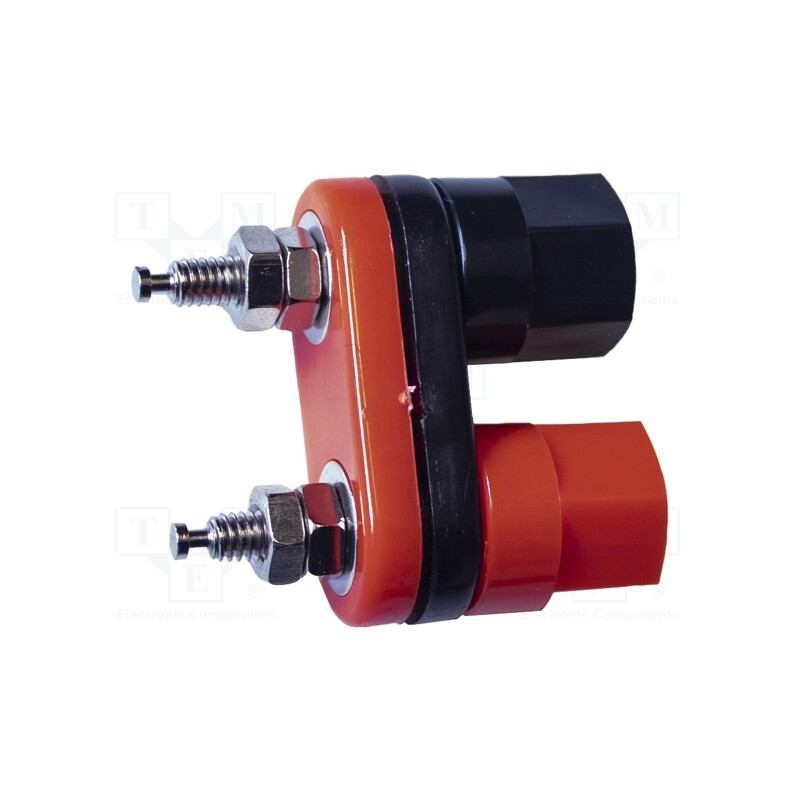 1 pcs x MUELLER ELECTRIC - BU-00283 - Stackable safety shunt, 4mm banana, 15A, 3kV, black,red, 33mm