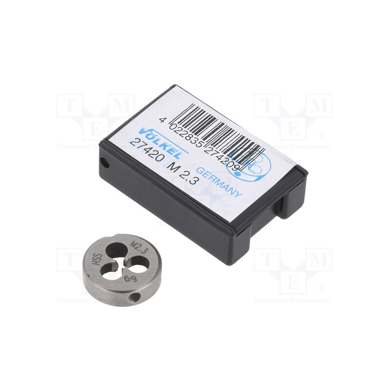 1 pcs x Vu00d6LKEL - 27420 - Threading die, high speed steel stal szybkotnąca HSS, M2,3, 0.4