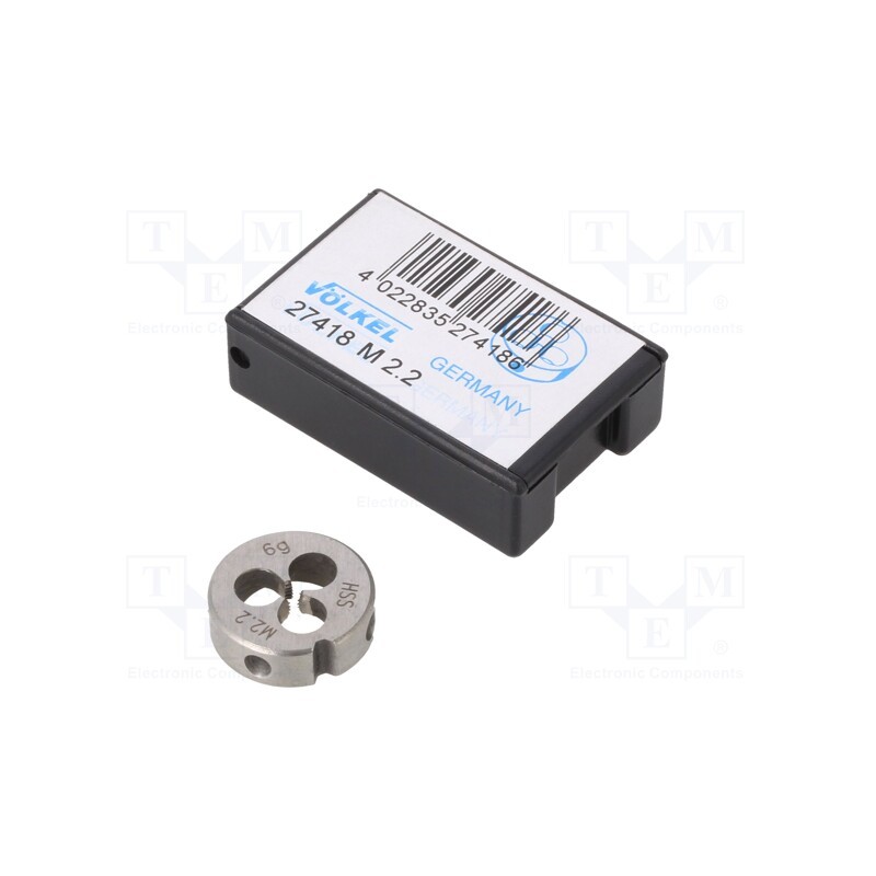 1 pcs x Vu00d6LKEL - 27418 - Threading die, high speed steel stal szybkotnąca HSS, M2,2