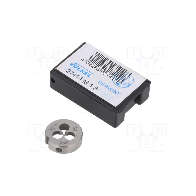 1 pcs x Vu00d6LKEL - 27414 - Threading die, high speed steel stal szybkotnąca HSS, M1,8