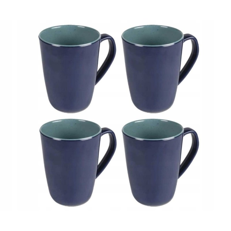 Kampa Aegean mugs, 4 pcs, navy blue, 100 melamine