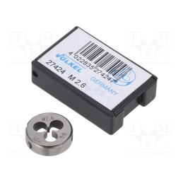 1 pcs x Vu00d6LKEL - 27424 - Threading die, high speed steel stal szybkotnąca HSS, M2,6