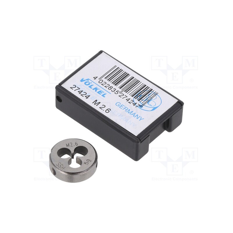 1 pcs x Vu00d6LKEL - 27424 - Threading die, high speed steel stal szybkotnąca HSS, M2,6