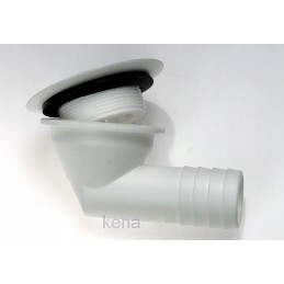 Water drain from the shower basin to the yacht's boat