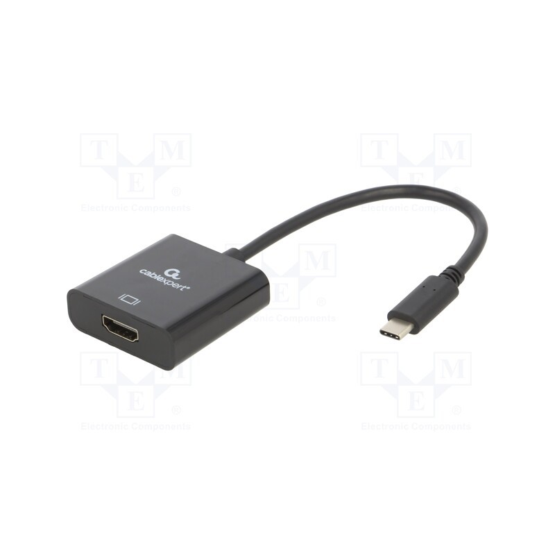 1 pcs x GEMBIRD - A-CM-HDMIF-03 - Adapter, HDMI 1.4,USB 3.1, HDMI socket,USB C plug, 0.15m, black