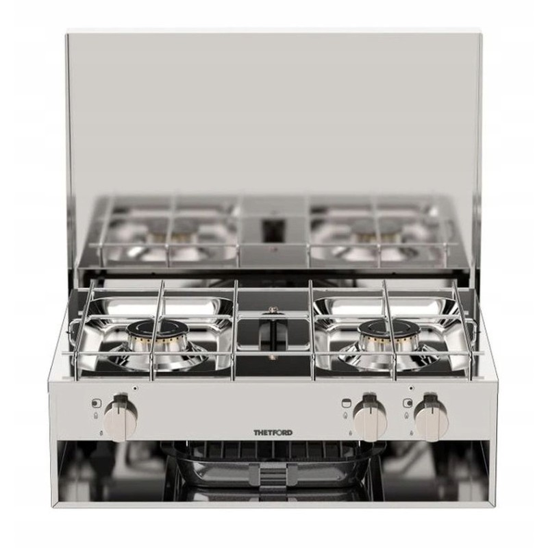 2-burner gas stove with Thetford grill